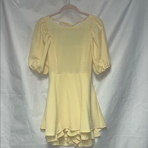 Altar'd State Yellow Puff Sleeve Sundress